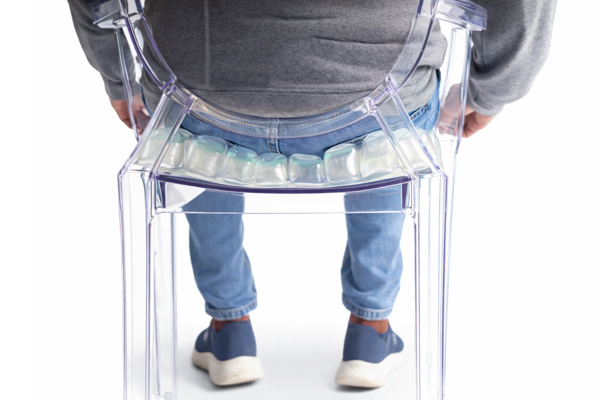 AirGel demonstration on a Ghost Chair for visibility Supporting Posture and Skin Integrity in Seating